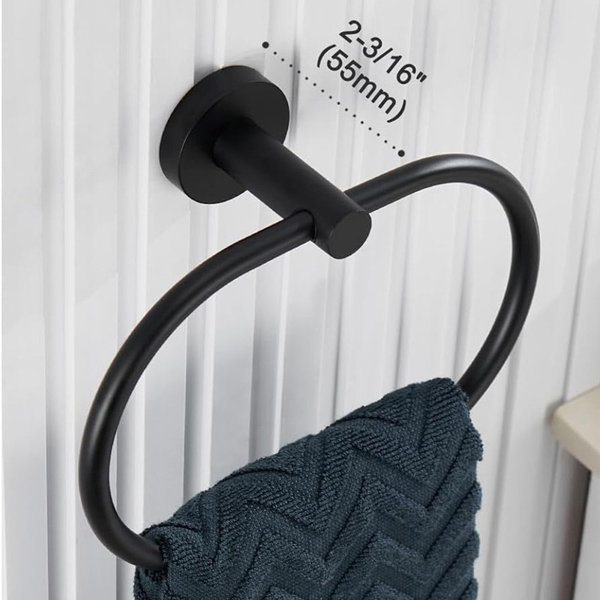 JASODI Stainless Steel Modern Towel Holder, Bathroom Hand Towel Rack Wall Mounted | Wayfair